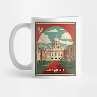 Vatican City Italy Vintage Tourism Travel Poster Mug